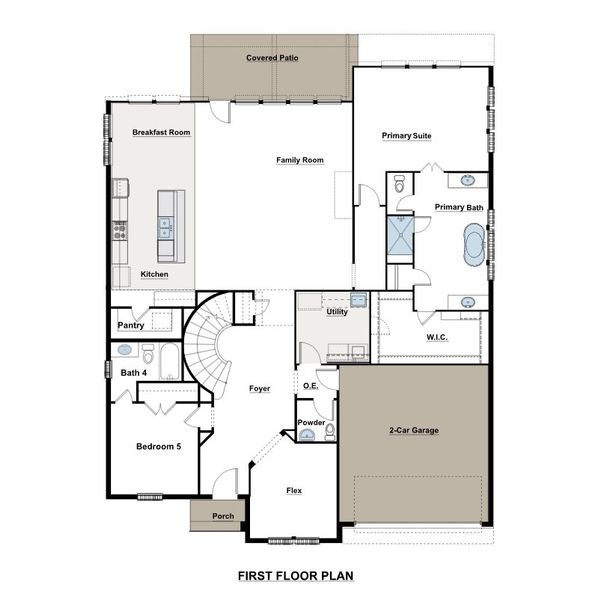 2D floor plan layout for the Harrison by GFO Home in Sweetgrass, Haslet, TX (Image 3). 2D floor plan layout for the Harrison by GFO Home in Sweetgrass, Haslet, TX (Image 3).