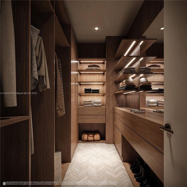 Furnished interior in a model home at The Avenue Coral Gables in Coral Gables (Image 10).