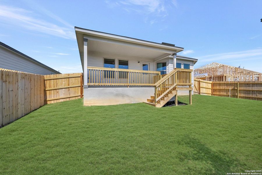 Exterior details and patio area of a home in Greenspoint Heights, Seguin (Image 15). Exterior details and patio area of a home in Greenspoint Heights, Seguin (Image 15).