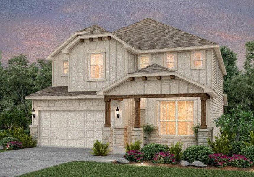 Pulte Homes, Saddlebrook elevation G, rendering