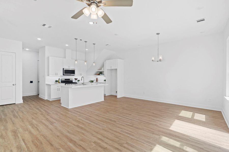 Open concept floor plan