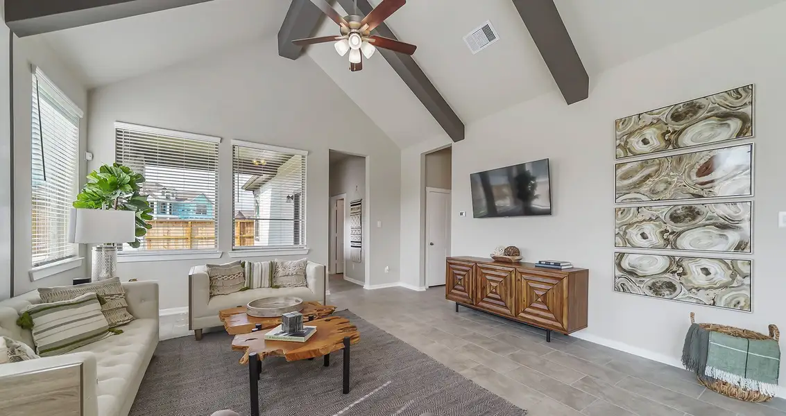 Furnished interior view inside a new home in The Trails, New Caney (Image 4). Furnished interior view inside a new home in The Trails, New Caney (Image 4).