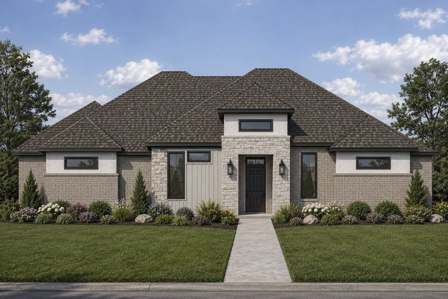 Representative exterior photo of a completed home built from the The Quartz by Lillian Custom Homes in Emerson Farms, Rockwall, TX (Image 21). Representative exterior photo of a completed home built from the The Quartz by Lillian Custom Homes in Emerson Farms, Rockwall, TX (Image 21).