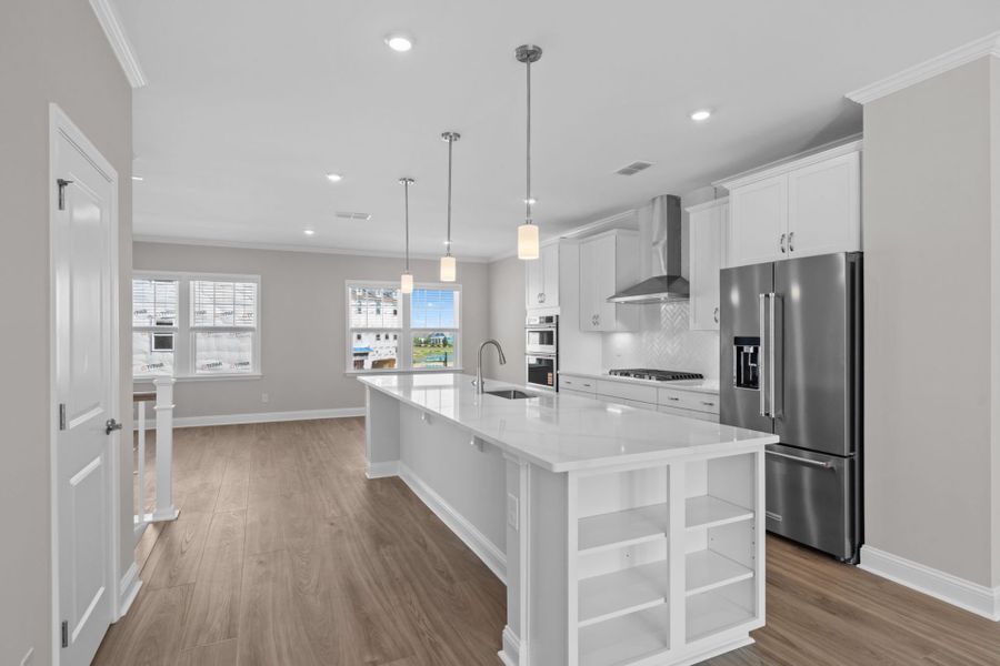 Furnished interior view inside a new home in Lakeside Townes at Riverlights, Wilmington (Image 10).