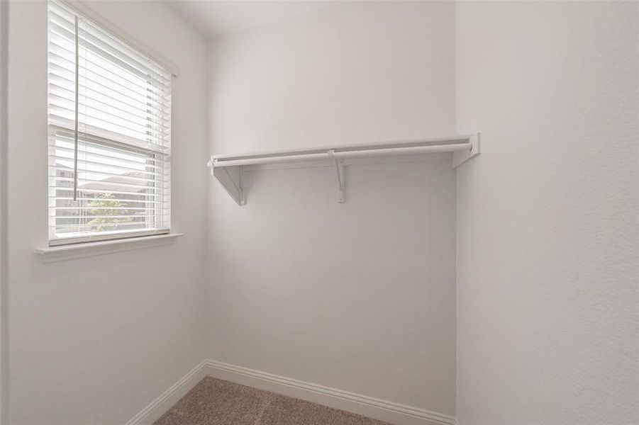 Walk-in closet with window