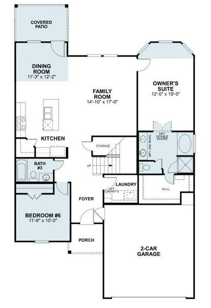 2D floor plan layout of this home in Summerview, Fulshear, TX (Image 5).