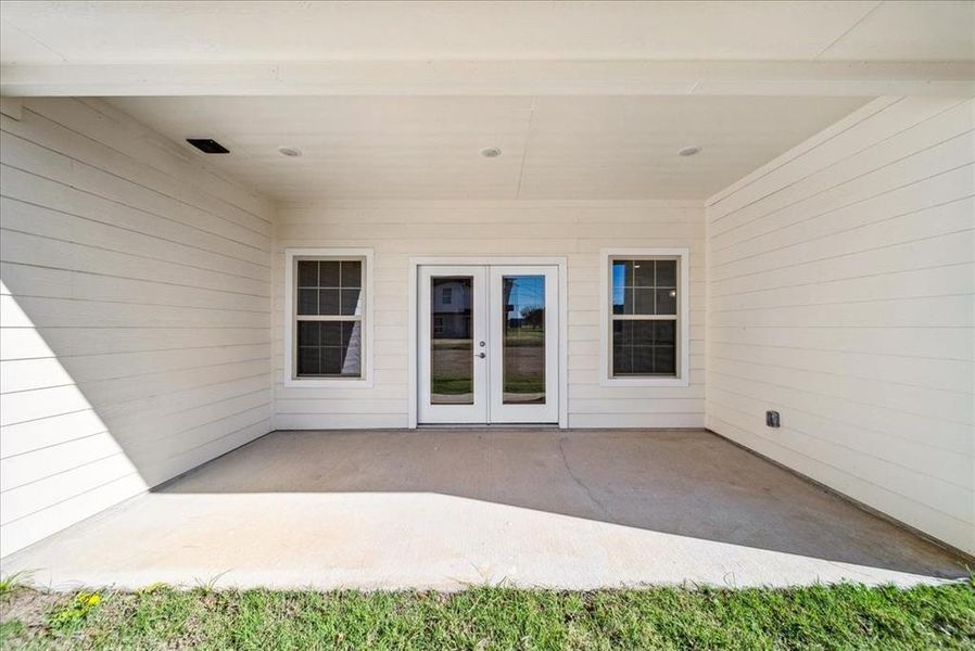 View of patio / terrace featuring french doors