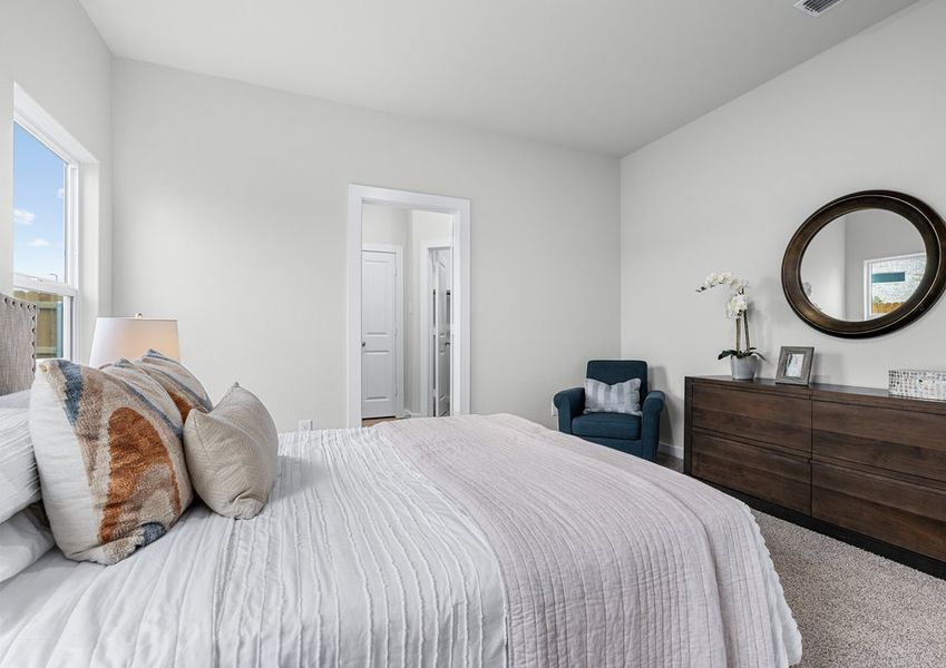 The master suite has a large bedroom, ensuite bathroom and a walk-in closet. The master suite has a large bedroom, ensuite bathroom and a walk-in closet.