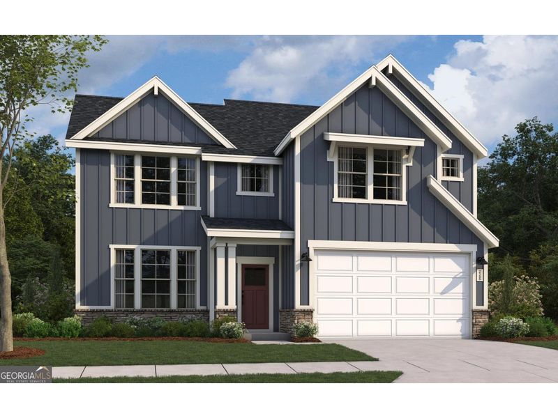 Front exterior of a new home in Ivy Glen, Perry, GA, highlighting curb appeal (Image 1). Front exterior of a new home in Ivy Glen, Perry, GA, highlighting curb appeal (Image 1).