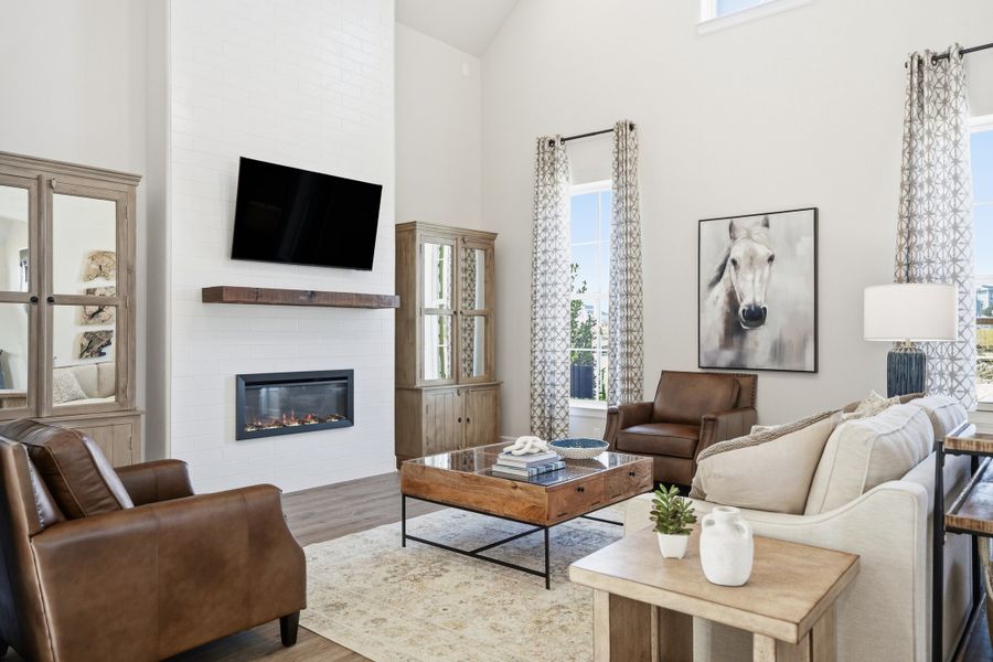 Representative furnished interior of a home built from the Brenham by Beazer Homes in Treeline, Justin (Image 6). Representative furnished interior of a home built from the Brenham by Beazer Homes in Treeline, Justin (Image 6).