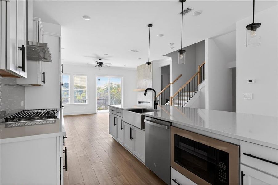 Furnished interior view inside a new home in , Suwanee (Image 7).