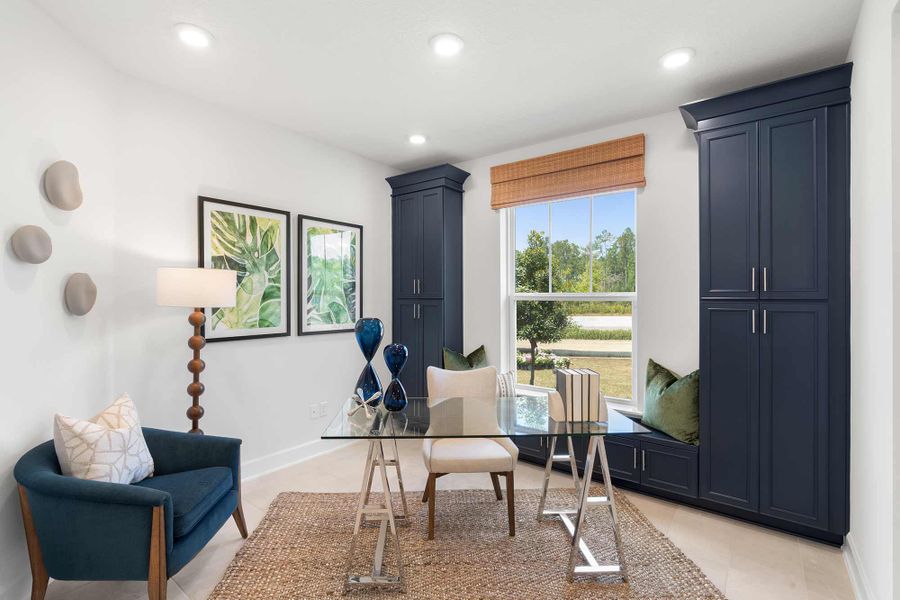Representative furnished interior of a home built from the The Haven by David Weekley Homes in Westerly Park at Wildlight – Villa Collection, Yulee (Image 5).