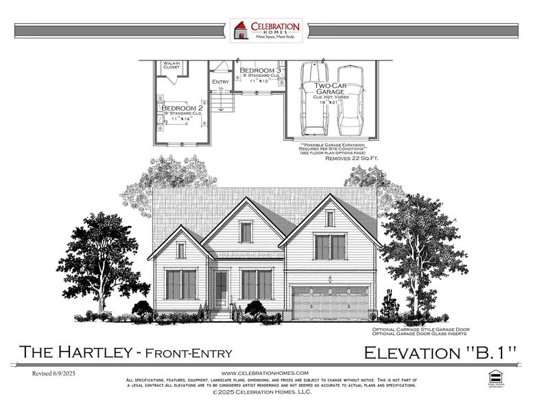 Representative rendering of the exterior for the Hartley by Celebration Homes (Image 12).