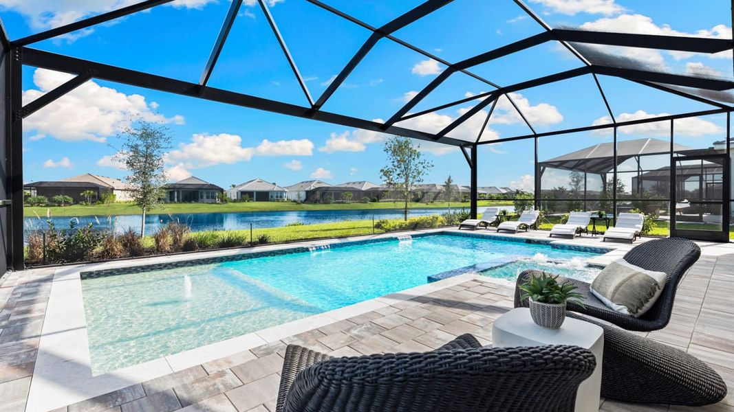 Representative exterior details of a home built from the Marino by Taylor Morrison in Esplanade by the Islands, Naples (Image 3).