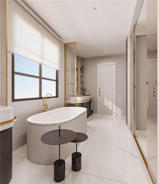 Furnished interior view inside a new home in , Buford (Image 10).