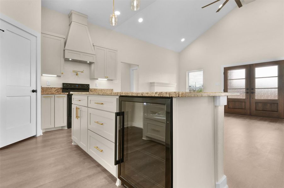 Island View with Wine Fridge