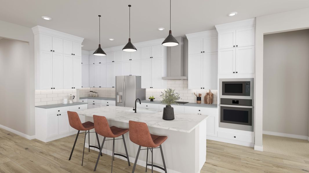 Representative furnished interior of a home built from the Elden Plan 4505 by Tri Pointe Homes in Waterston Central, Gilbert (Image 17).