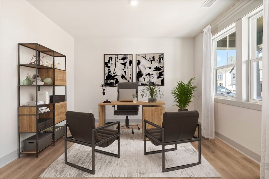 Representative furnished interior of a home built from the Newton II by Beazer Homes in Cambridge at Steels Bridge, Canton (Image 9).