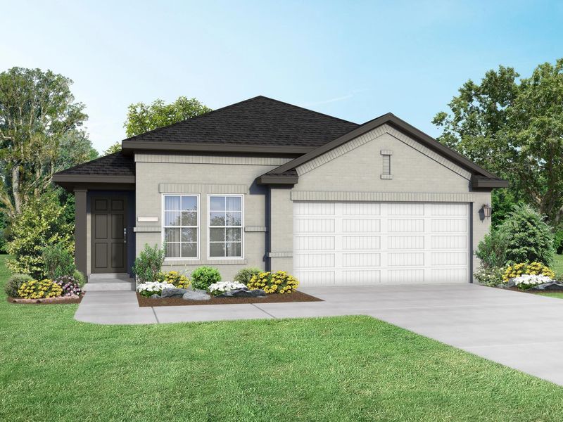 Representative exterior photo of a completed home built from the The Riviera A by Davidson Homes LLC in Sunterra, Katy, TX (Image 15).