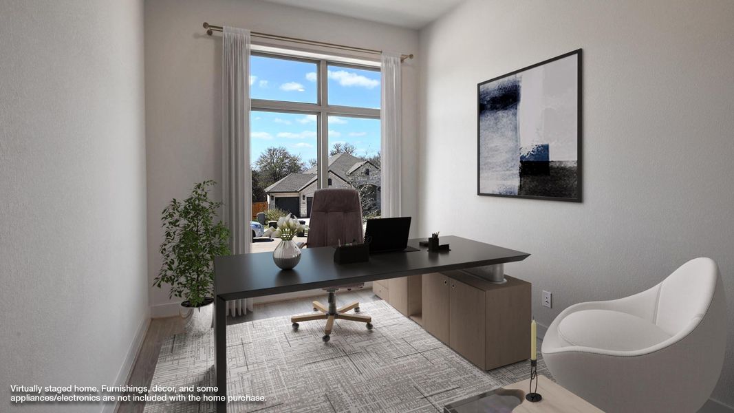 Furnished interior view inside a new home in 6 Creeks, Kyle (Image 11).