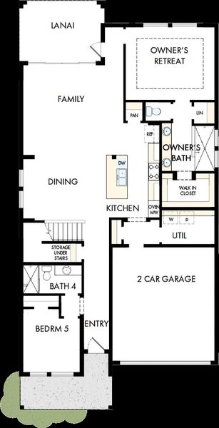 2D floor plan layout of this home in Oakfield at Mount Dora Cottage Series, Mount Dora, FL (Image 2). 2D floor plan layout of this home in Oakfield at Mount Dora Cottage Series, Mount Dora, FL (Image 2).