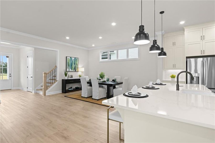 Furnished interior view inside a new home in Promenade at Sawnee Village, Cumming (Image 9).