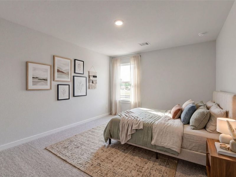 Furnished interior view inside a new home in Caney Creek Place, Conroe (Image 14).