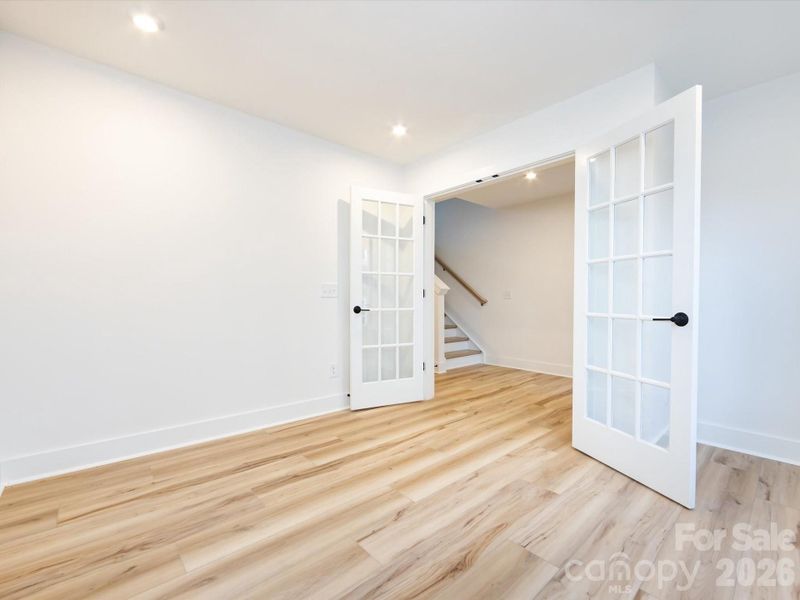 Double French Doors in the Flex Space Double French Doors in the Flex Space