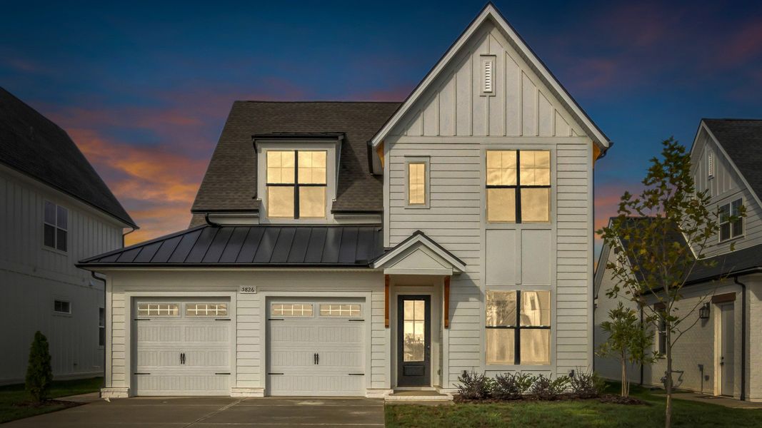 Front exterior of a new home in Shelton Square, Murfreesboro, TN, highlighting curb appeal (Image 20).