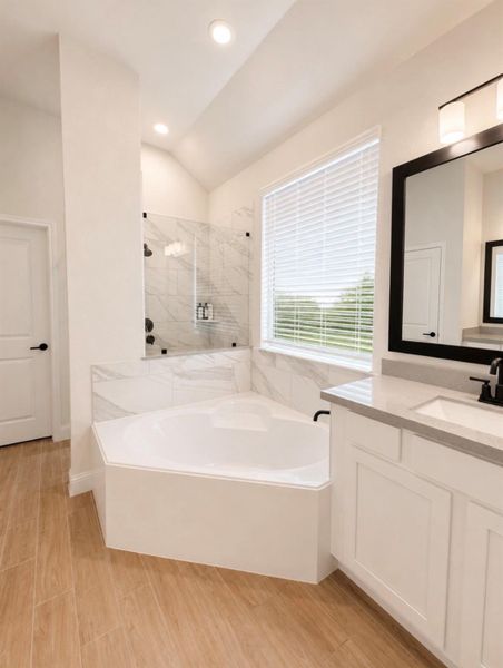 Furnished interior view inside a new home in Mavera, Conroe (Image 8). Furnished interior view inside a new home in Mavera, Conroe (Image 8).