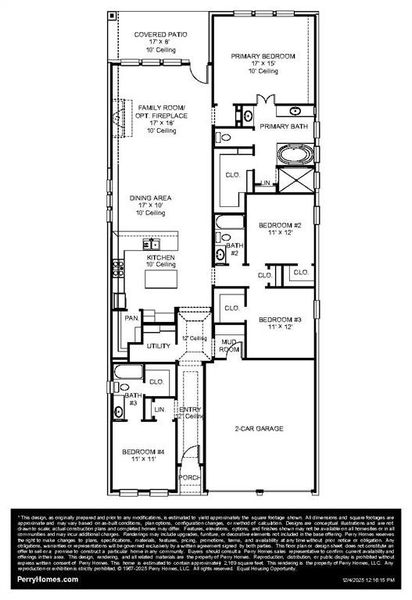 2D floor plan layout of this home in Devonshire, Forney, TX (Image 3).