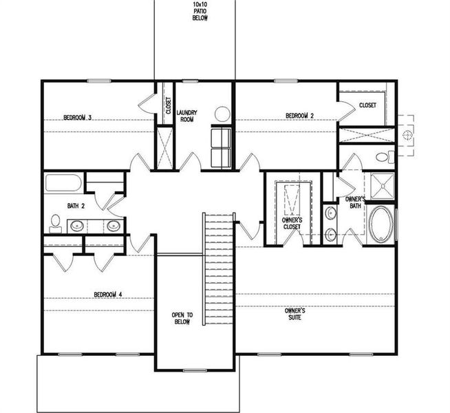 2D floor plan layout of this home in , Newnan, GA (Image 5). 2D floor plan layout of this home in , Newnan, GA (Image 5).