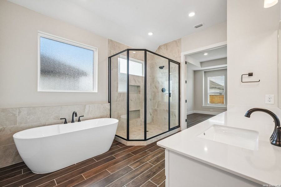 Furnished interior view inside a new home in Village at Three Oaks, Seguin (Image 8).