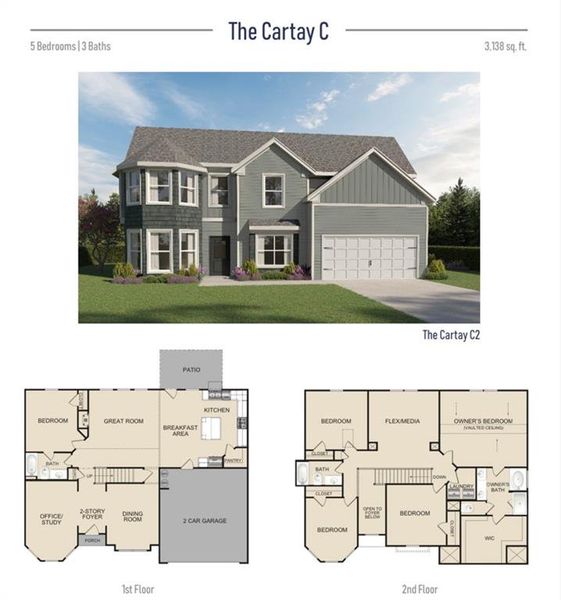 2D floor plan layout of this home in , Hoschton, GA (Image 5). 2D floor plan layout of this home in , Hoschton, GA (Image 5).
