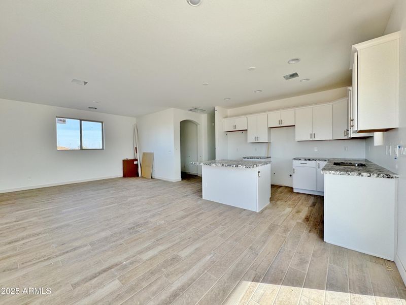 Kitchen and living room
