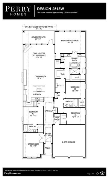 Floor Plan for 2513W