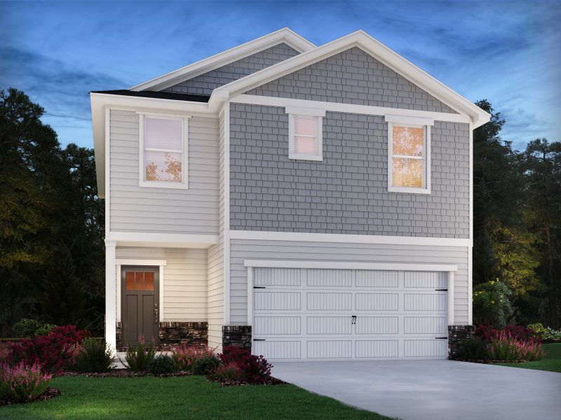 Representative exterior photo of a completed home built from the Dallas by Meritage Homes in Avalon - Reserve Series, Conyers, GA (Image 19).