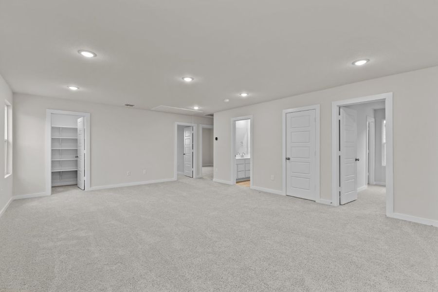 A large empty room. A large empty room.