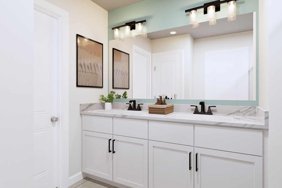 Representative furnished interior of a home built from the The Mistflower by David Weekley Homes in Hardy Pond Townhomes, Rock Hill (Image 5).