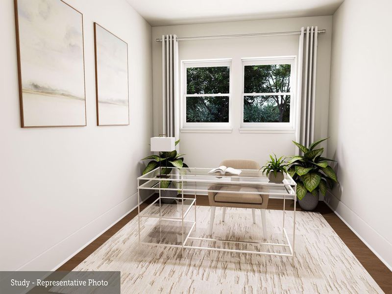 Furnished interior view inside a new home in Prairieland Village 40' Homesites, Cypress (Image 8).