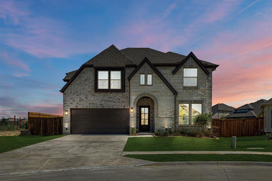 Front exterior of a new home in Willow Wood Classic 50, McKinney, TX, highlighting curb appeal (Image 2).