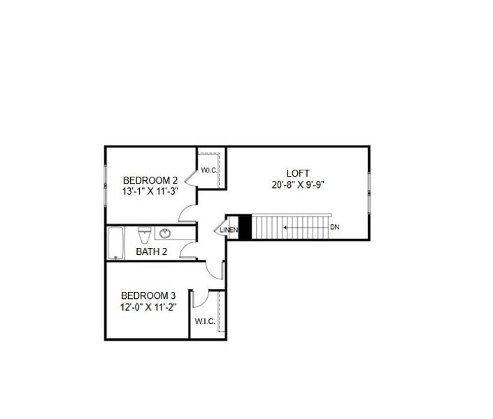 2D floor plan layout for the Maxwell by HHHunt Homes LLC in Oak Meadow, Angier, NC (Image 9).