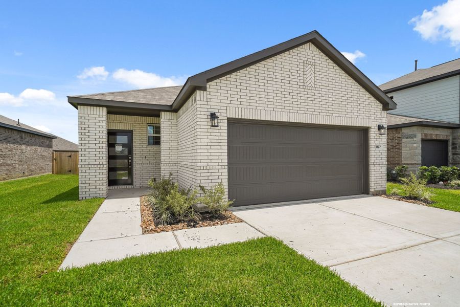 A house with a garage.