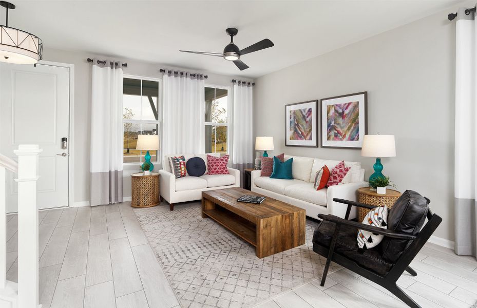 Representative furnished interior of a home built from the Lily 2 by Pulte Homes in Long Savanna, Charleston (Image 4).