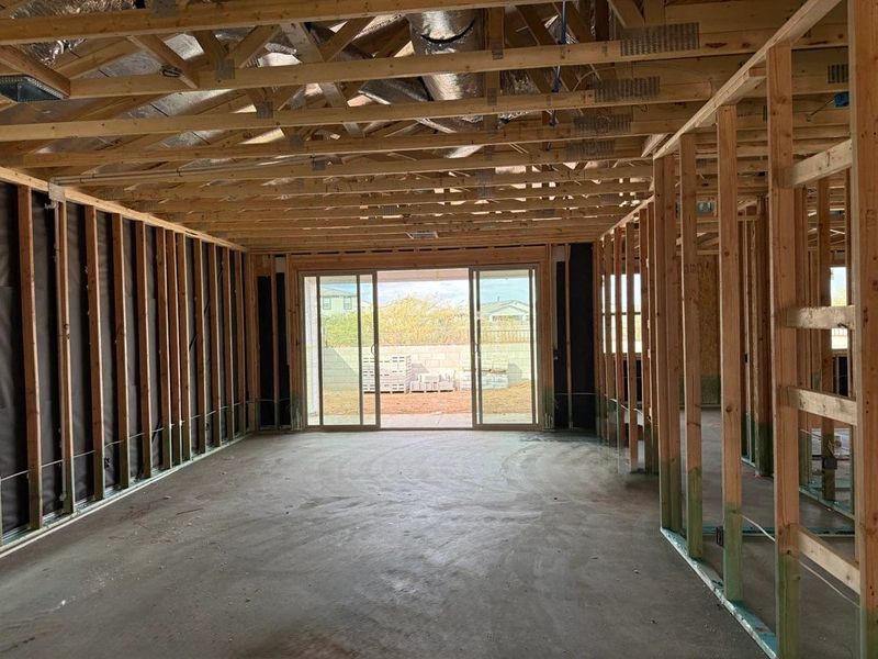 Great room with slider