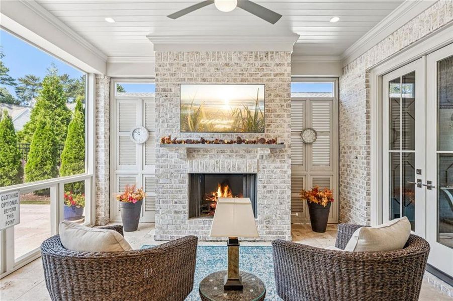 Exterior details and patio area of a home in , Alpharetta (Image 26).