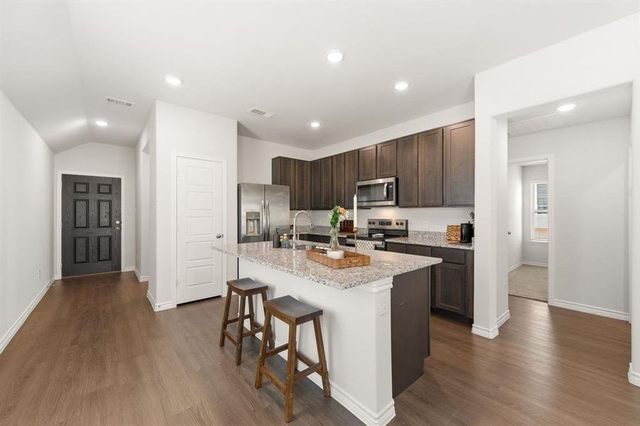 Furnished interior view inside a new home in Retreat at Fossil Creek, Fort Worth (Image 15).