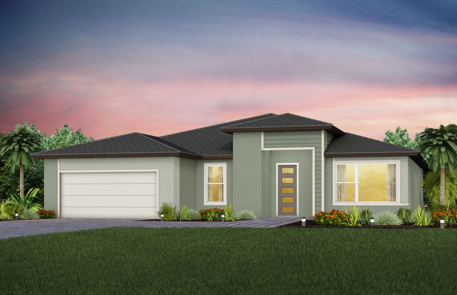 Representative exterior photo of a completed home built from the Stardom by Del Webb in Del Webb Explore North River Ranch, Parrish, FL (Image 2). Representative exterior photo of a completed home built from the Stardom by Del Webb in Del Webb Explore North River Ranch, Parrish, FL (Image 2).