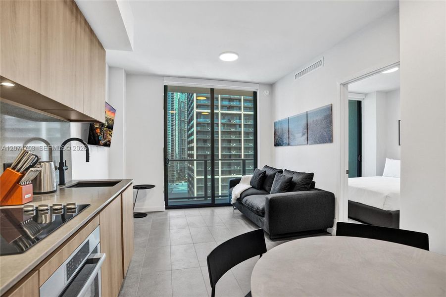 Furnished interior view inside a new home in , Miami (Image 8). Furnished interior view inside a new home in , Miami (Image 8).