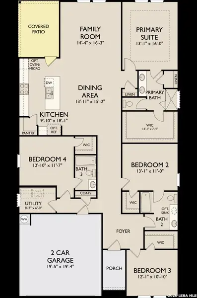 2D floor plan layout of this home in The Wilder, Adkins, TX (Image 2). 2D floor plan layout of this home in The Wilder, Adkins, TX (Image 2).